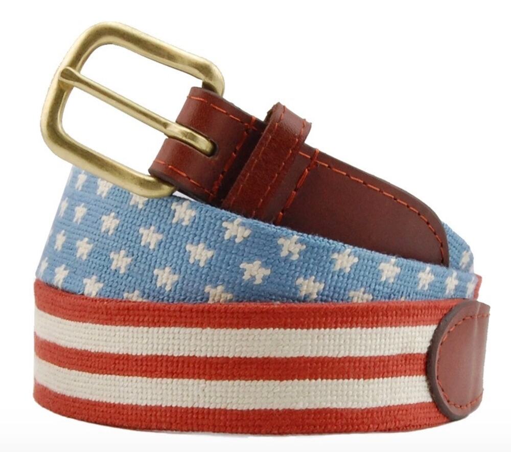 Smathers & Branson Stars and Stripes Belt Men's Sz. 38